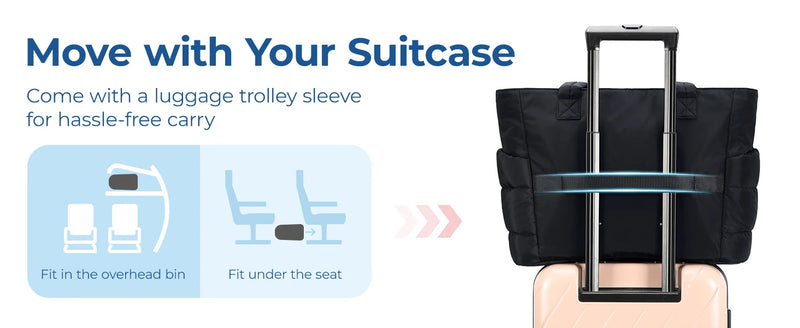 BAGSMART, Bolsa feminina Puffy. Ideal para o dia a dia.