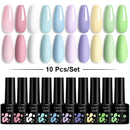 LILYCUTE 10Pcs/set Gel Unha Polonês