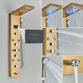 Painel de Chuveiro LED Luxo com Display de Temperatura – Aço Inox Premium