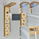 Painel de Chuveiro LED Luxo com Display de Temperatura – Aço Inox Premium