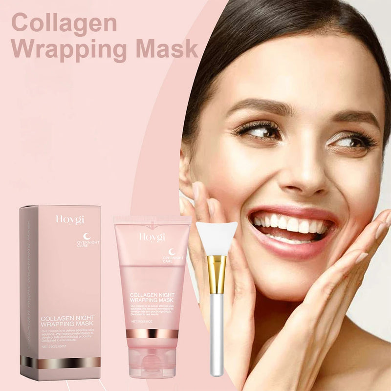 150ml máscara noturna de colágeno rejuvenesce a pele hidrata e  dá brilho  máscara facial coreana, peel-off