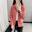 Jaqueta Feminina Fleece Espessada com Capuz | Outono Inverno