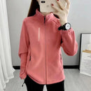 Jaqueta Feminina Fleece Espessada com Capuz | Outono Inverno