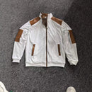 Jaqueta masculina Color Block Fleece com zíper