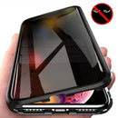Capa temperada magnética Privacy Metal para iphone 15 14 13 12  e 11 Pro Max