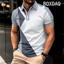 Camisa polo masculina de verão com manga curta