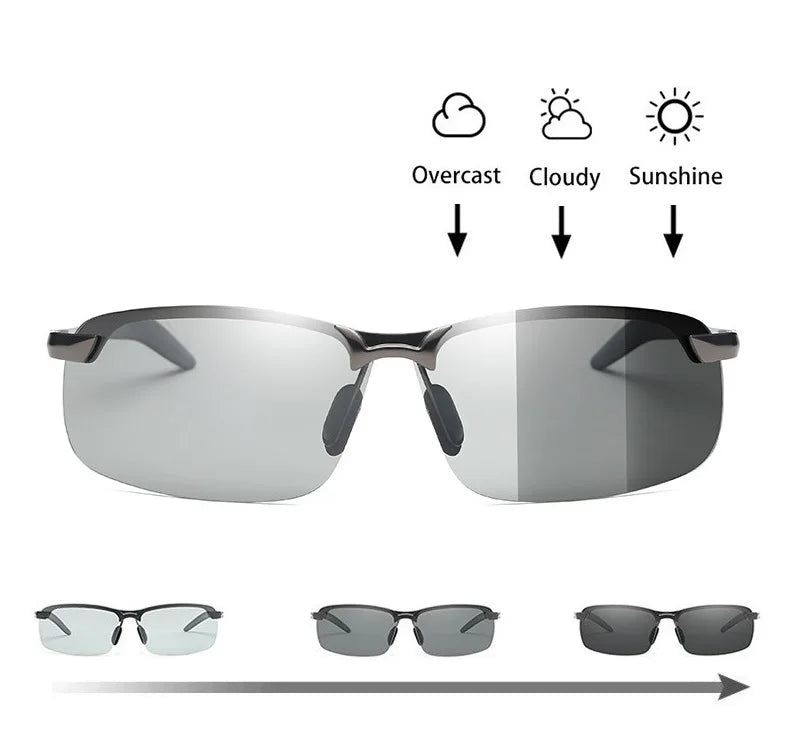 Óculos fotocromático masculino Night Vision. visão diurna e noturna, óculos UV400, condução e pesca