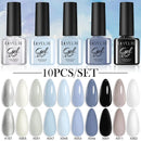 LILYCUTE 10Pcs/set Gel Unha Polonês