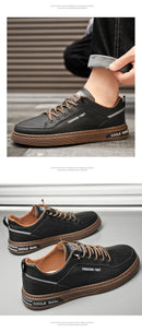 Sapato masculino de cano curto, estilo coreano