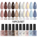 LILYCUTE 10Pcs/set Gel Unha Polonês