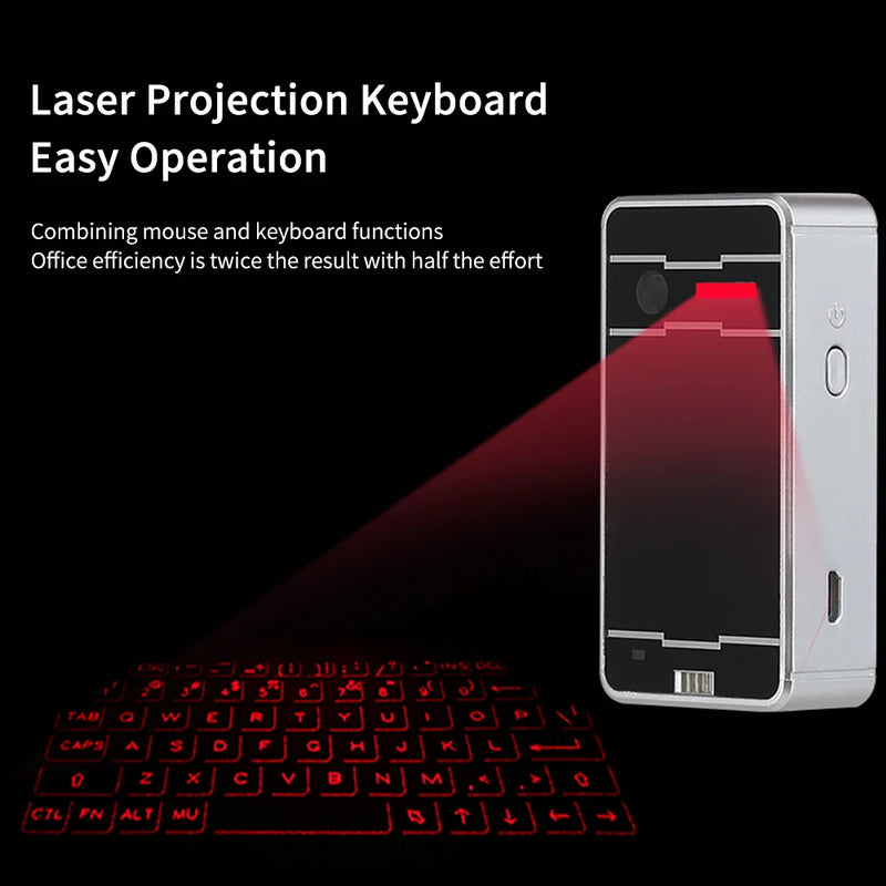 Teclado laser virtual bluetooth portátil por projeção