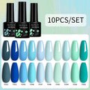 LILYCUTE 10Pcs/set Gel Unha Polonês