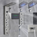Painel de Chuveiro LED Luxo com Display de Temperatura – Aço Inox Premium