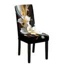 Capa de cadeira de sala de jantar antiderrapante em spandex, removível e fácil de limpar, ideal para banquetes e casamentos.