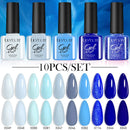 LILYCUTE 10Pcs/set Gel Unha Polonês