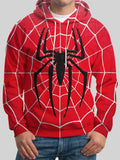 Moletons de Moda Masculina com padrão Spiderman 3D