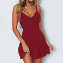 Vestido em decote V sem manga