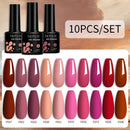 LILYCUTE 10Pcs/set Gel Unha Polonês