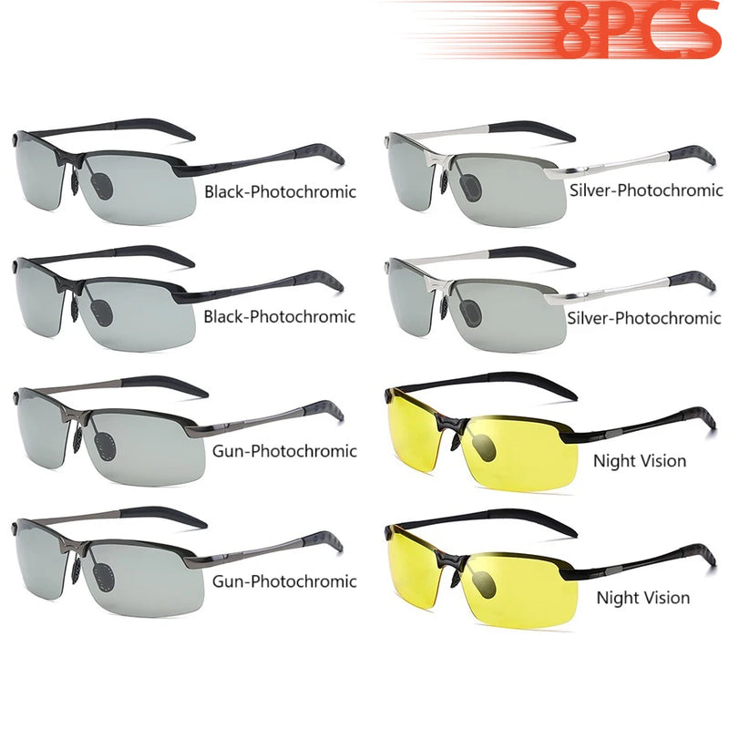 Óculos fotocromático masculino Night Vision. visão diurna e noturna, óculos UV400, condução e pesca