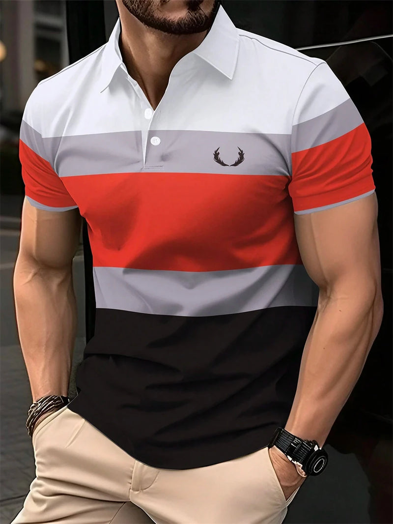 Nova camisa polo masculina Verão 2024