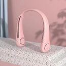 Rechargeable Electric Fan Digital Display Hanging Neck Fan Bladeless Design Electric Fan Bladeless Neckband Fan USB Rechargeable