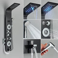 Painel de Chuveiro LED Luxo com Display de Temperatura – Aço Inox Premium