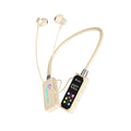 Fones de ouvido Bluetooth 5.4 com tela colorida, modelo neckband, sem fio, 
com redução de ruído, ideais para monitoramento de apresentações ao vivo.