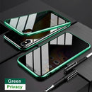 Capa temperada magnética Privacy Metal para iphone 15 14 13 12  e 11 Pro Max