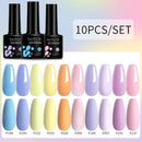 LILYCUTE 10Pcs/set Gel Unha Polonês