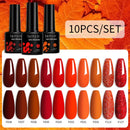 LILYCUTE 10Pcs/set Gel Unha Polonês