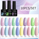 LILYCUTE 10Pcs/set Gel Unha Polonês