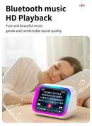 Alto-falante inteligente com IA, Bluetooth 5.4, tela sensível ao toque HD, despertador eletrônico, som estéreo Hi-Fi e assistente de voz.