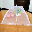 Capa dobrável de malha para alimentos na cozinha, estilo guarda-chuva.