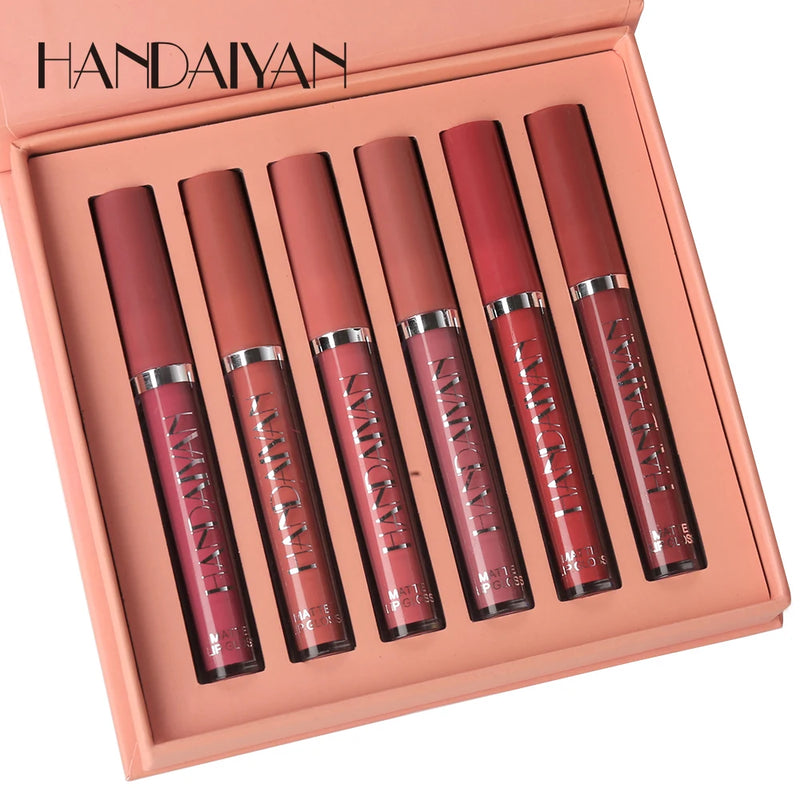 Kit com 6 batons gloss HANDAIYAN