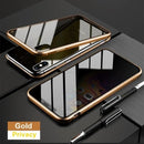 Capa temperada magnética Privacy Metal para iphone 15 14 13 12  e 11 Pro Max