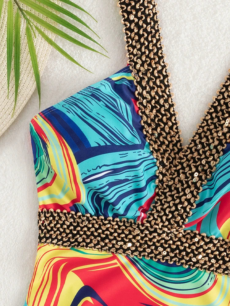 Maiô estampado swinsuit