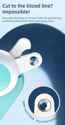 Cortador de unhas para cães e gatos com LED de segurança