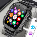 Novo xiaomi militar relógio inteligente masculino ip67 3atm esportes ao ar livre rastreador de fitness 
monitor saúde 1.44 Polegada chamada bluetooth smartwatch