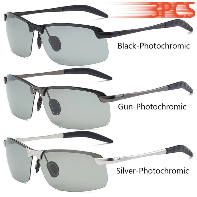 Óculos fotocromático masculino Night Vision. visão diurna e noturna, óculos UV400, condução e pesca