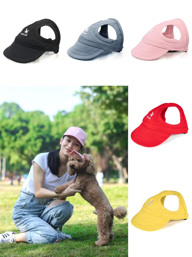 Chapéu ajustável para cães.