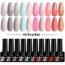 LILYCUTE 10Pcs/set Gel Unha Polonês