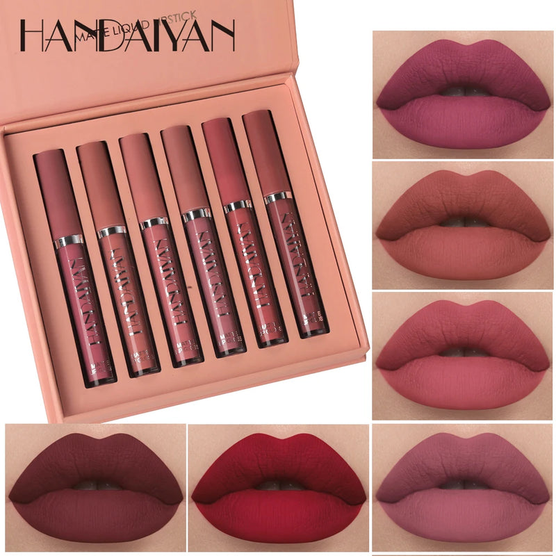 Kit com 6 batons gloss HANDAIYAN