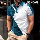 Camisa polo masculina de verão com manga curta