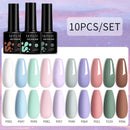 LILYCUTE 10Pcs/set Gel Unha Polonês