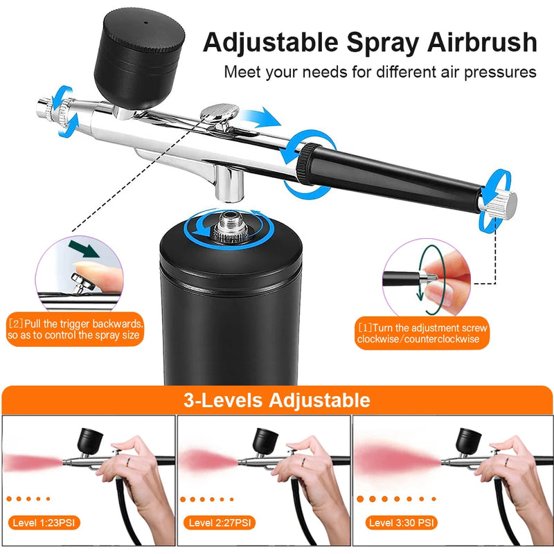 Airbrush para unhas portátil