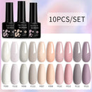 LILYCUTE 10Pcs/set Gel Unha Polonês