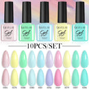 LILYCUTE 10Pcs/set Gel Unha Polonês