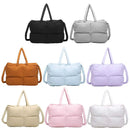 Bolsa tote puffer para mulheres, leve, acolchoada de algodão.