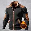 Jaqueta masculina Color Block Fleece com zíper