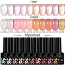 LILYCUTE 10Pcs/set Gel Unha Polonês